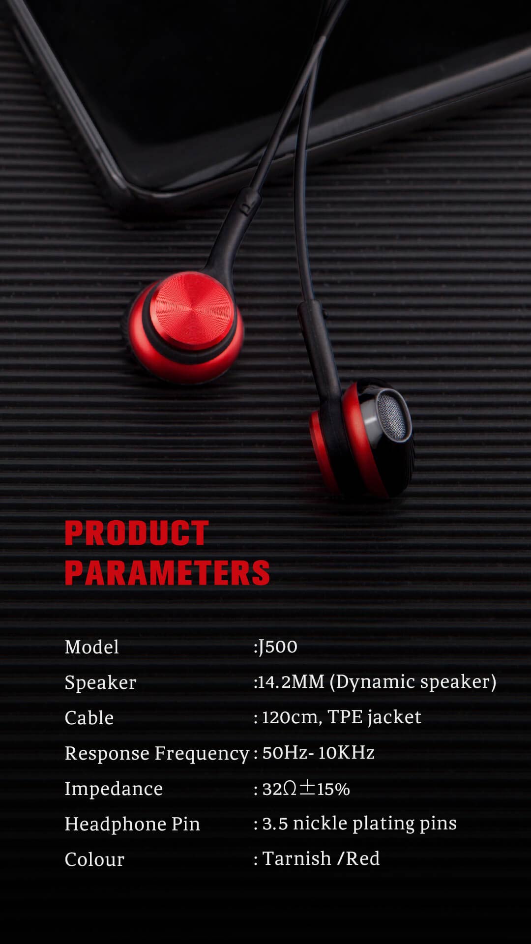 recci wired earphone J500 - الصورة 2
