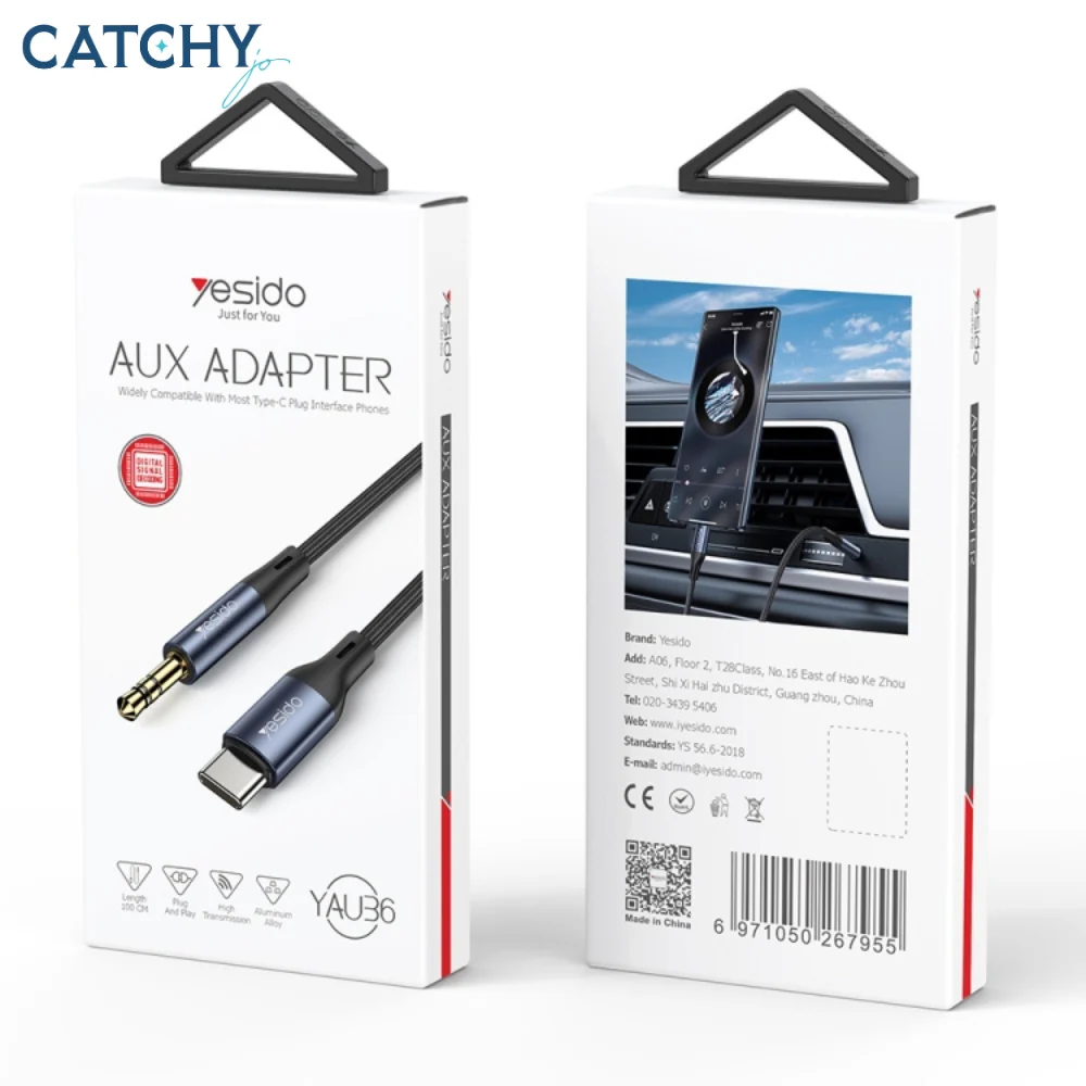 YESIDO aux 36 سلك ايو اكس إلى تايب سى - الصورة 3