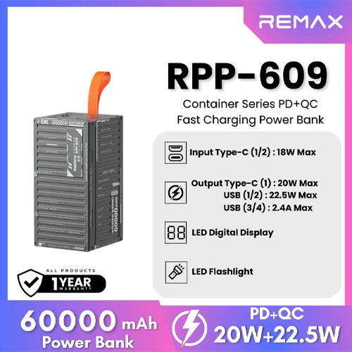 REMAX RPP-609 Container Series 60000mAh - الصورة 5