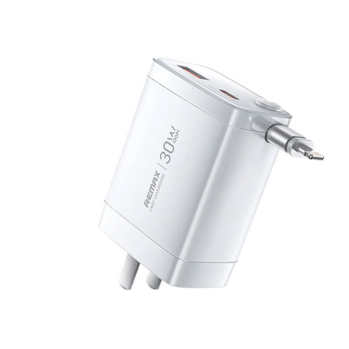 REMAX -U02i Hidden 30W 2 In 1 GAN Charger (PD+QC)