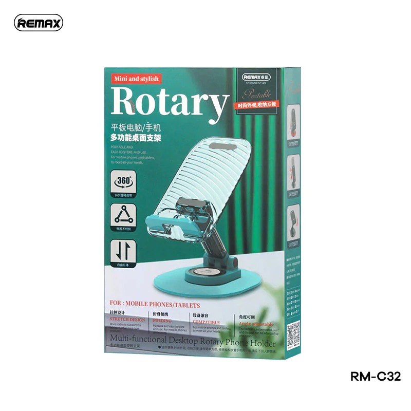 REMAX RM-C32 MONBYE SERIES MULTI-FUNCTIONAL DESKTOP ROTARY PHONE HOLDER - الصورة 3