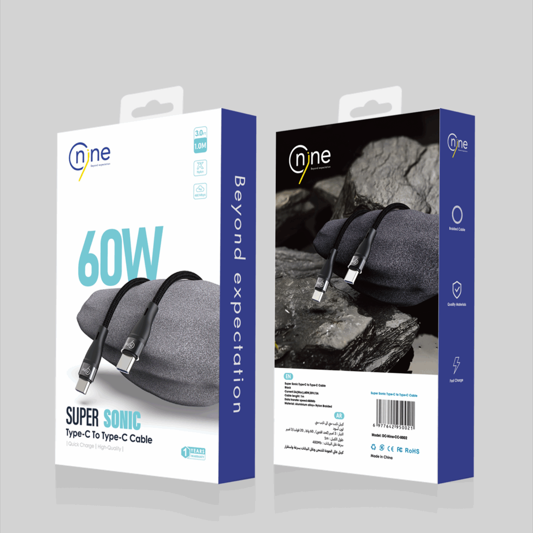 NineTec Super sonic Black data cable