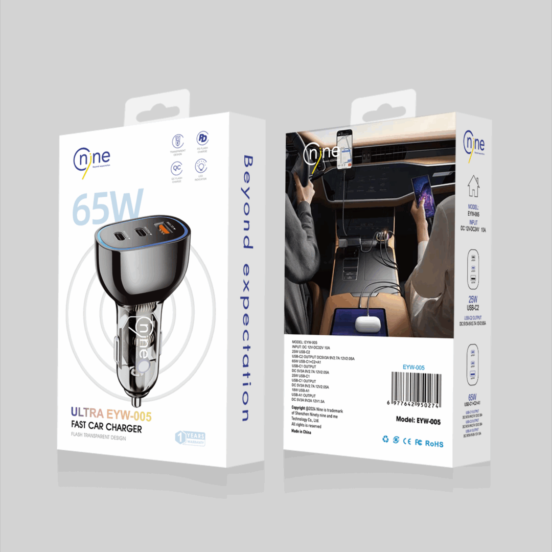 NineTec Fast Car Charger 65W