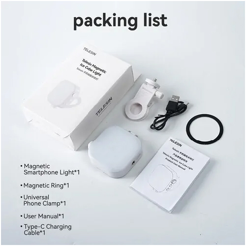 TELESIN Magnetic Ice Cube RGB Light